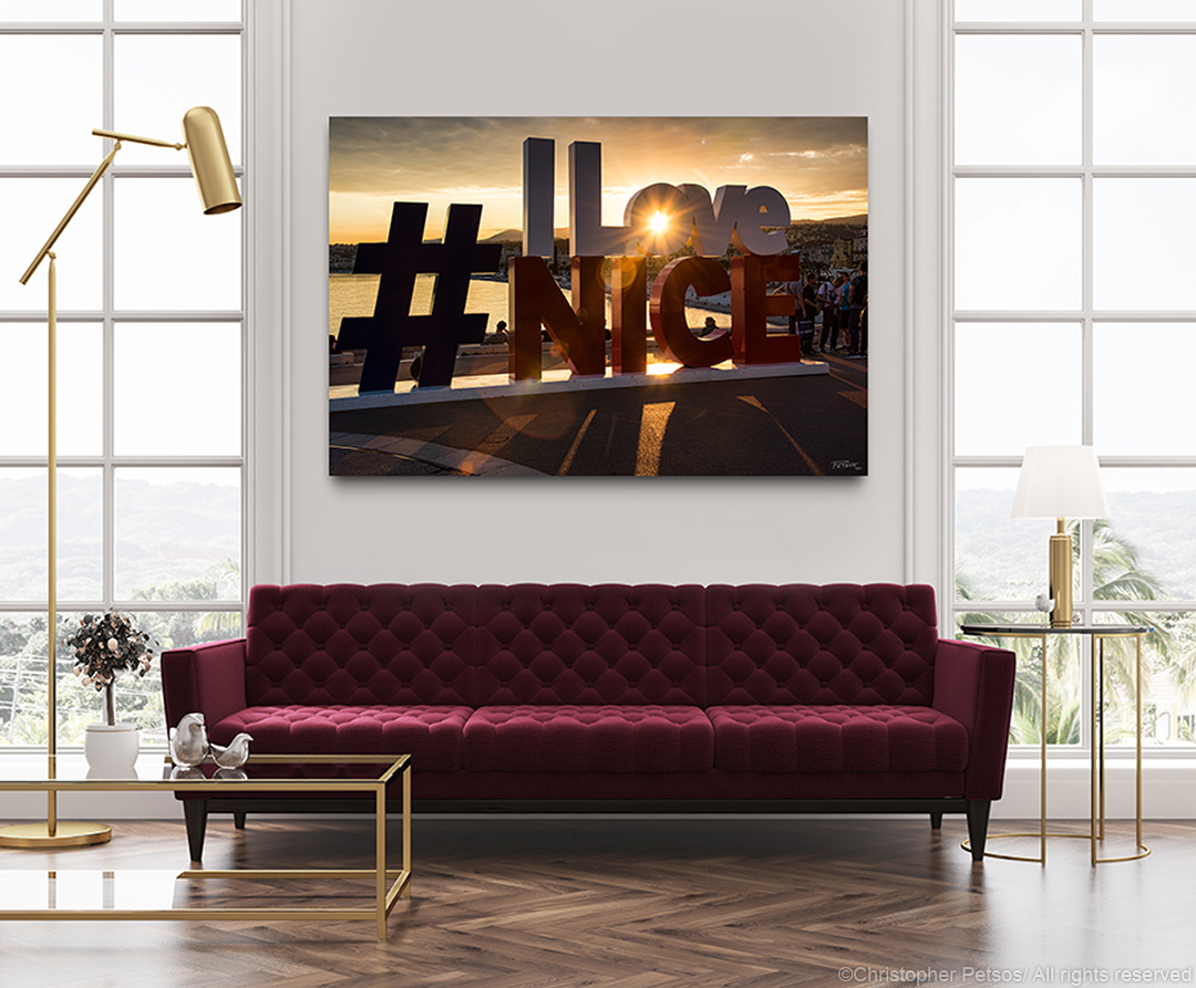 Hashtag I love Nice print by Christopher Petsos