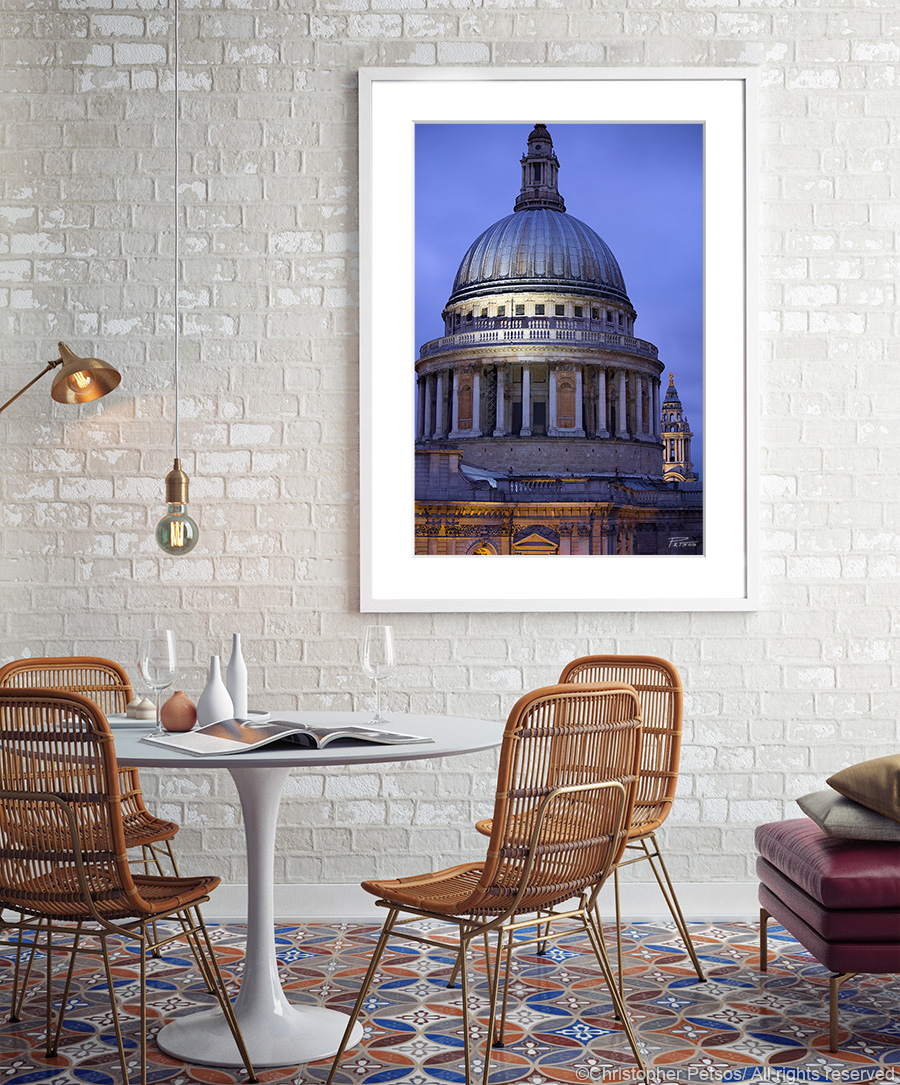 St Paul's Cathedral at night by Christopher Petsos